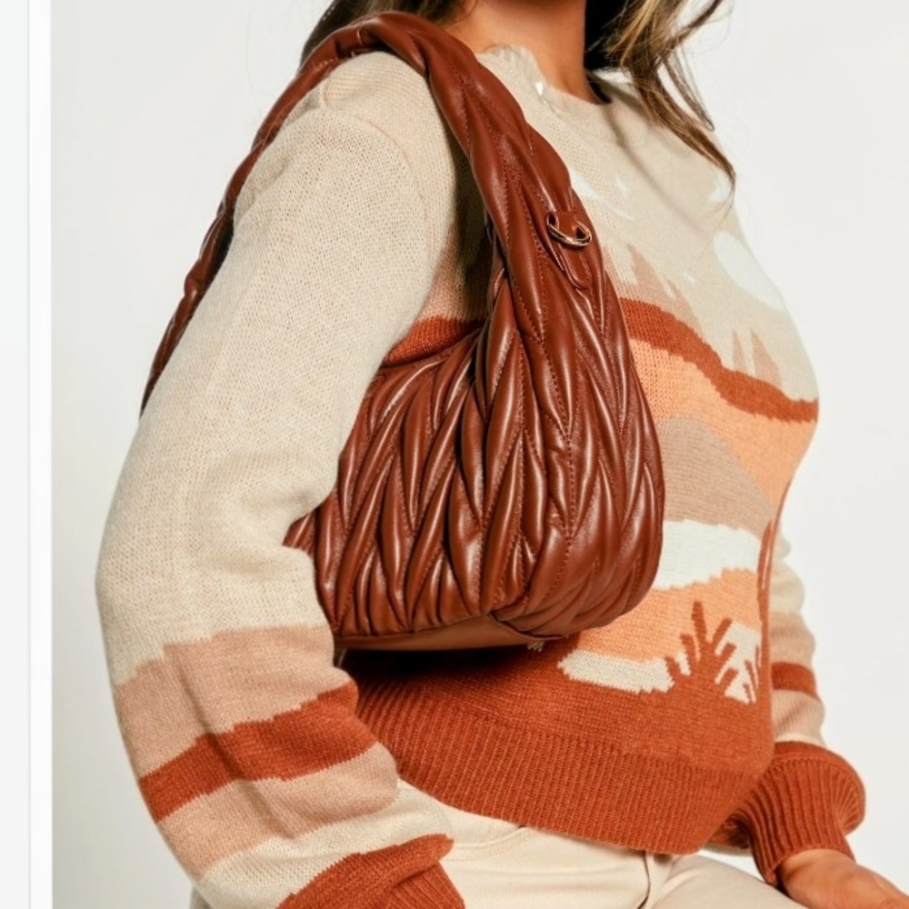 Luxury Designed Premium Black Quilted Shoulder Bag And Wallet Combo